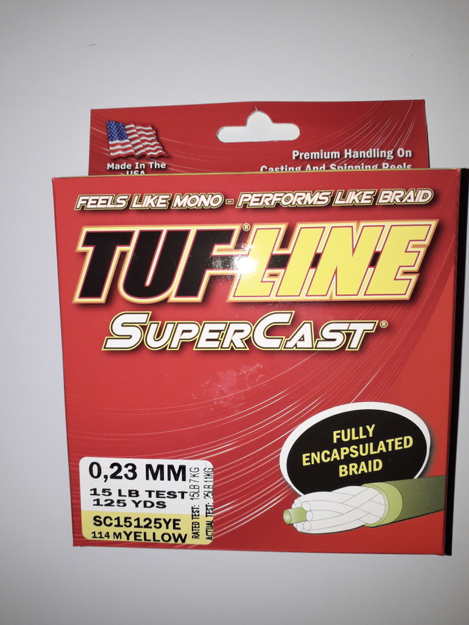 Kalastussiimaa TufLine SuperCast, 114 metrin kela
