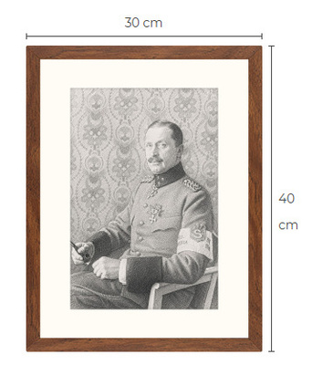 Uusi Mannerheim art print kehystetty 30 cm x 40 cm