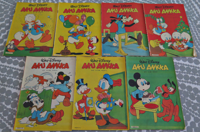 Aku Ankka -lehtiä vuosilta 1980-1983 - 7 kpl
