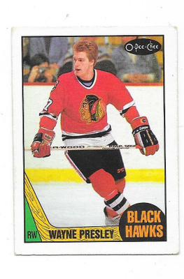 1987-88 OPC #179 Wayne Presley , Chicago Blackhawsk RC