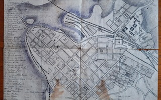 Viipurin karttapiirros 1900- luvun alku