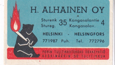 Helsinki, H. Alhainen Oy    b577