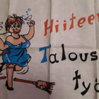 Keittiöpyyhe pellavaa uusi, vintage - pikkukuva 2