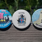 Islanti pinssit - 3 kpl. Ehjät lukitukset. Halkaisija - 36 m - pikkukuva 5