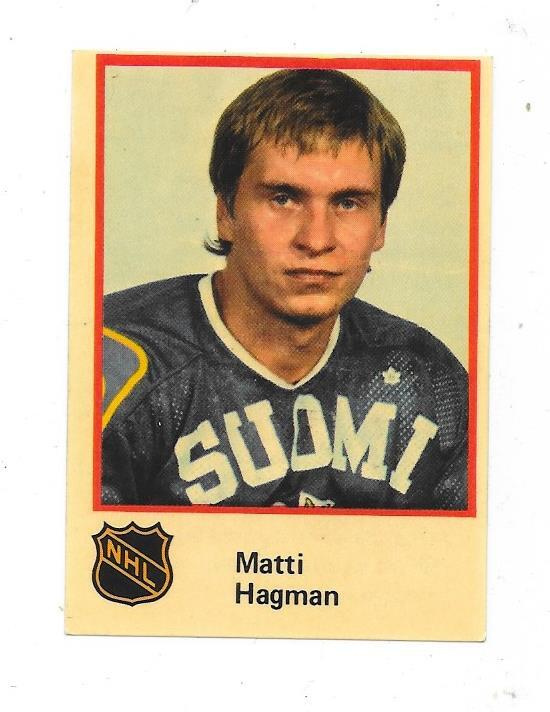 1982 Semic MM-Tarra #156 Matti Hagman , Suomi & HIFK