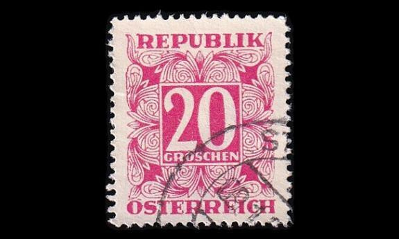 Itävalta P_238x o Porto 20 g kell.pap (1949)