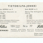 Purkkakuva TIETOKILPA-JENKKI n:o 77 Purukumikuva - pikkukuva 2