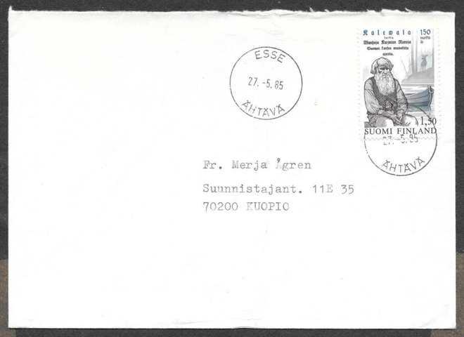 Postilähetys - Kalevala 150v (LAPE 955) Esse/Ähtävä 27.5.85
