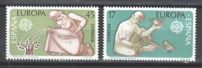 Espanja 1986 europa merkit postituoreena.
