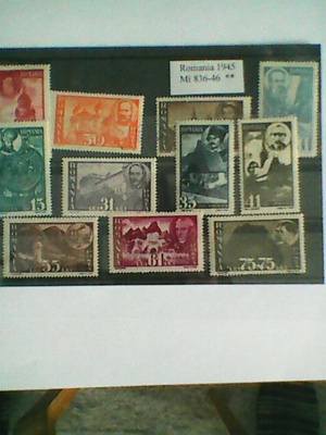 romanian postimerkkejä v. 1945