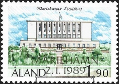 1989 Maarianhaminan kaup.talo EP  Lape 032 alareuna LOISTO