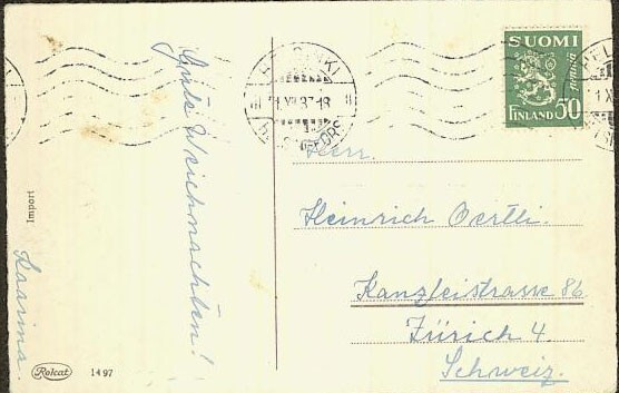 1932 M30 50p painotuote Sveitsiin