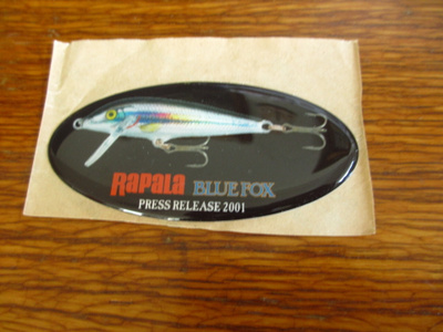 rapala kuplatarra blue fox press release 2001 10,5x5cm