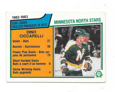 1983-84 OPC #164 Dino Ciccarelli , Minnesota North Stars