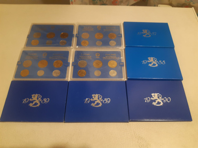 Suomen Rahapajan vuosilajitelmia 1984-2002 13kpl
