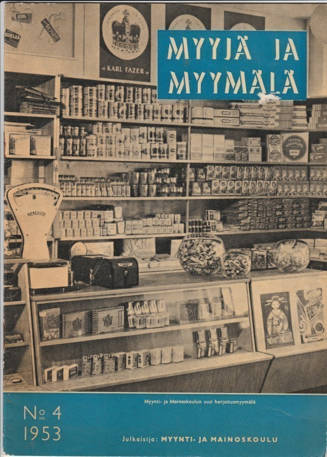 Myynti- ja mainoslehti: Myyjä ja myymälä 4/1953