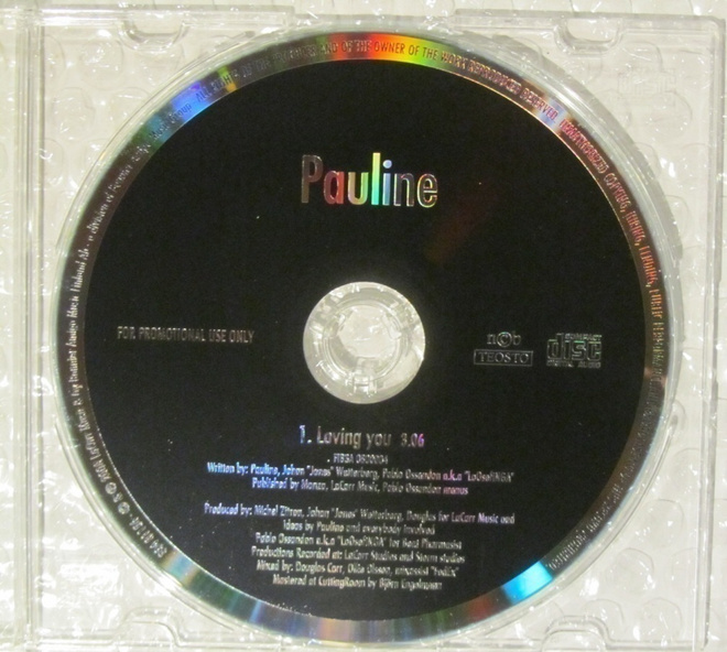 Pauline • Loving you PROMO CDr-Single
