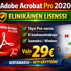 Adobe Acrobat Pro 2020 – ELINIKÄINEN LISENSSI – PDF Editor - pikkukuva 1