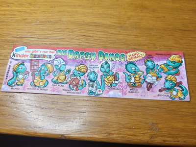 Kinder paperi Die Dapsy Dinos