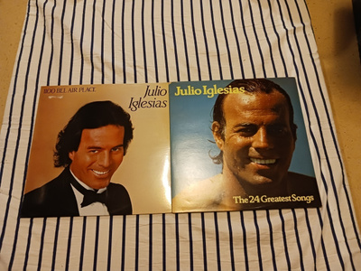 Julio Iglesis lp x2 Pop, Soft Rock 1979, 1984 hienot levyt