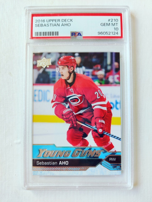 Sebastian Aho - 16-17 UD Young Guns PSA 10