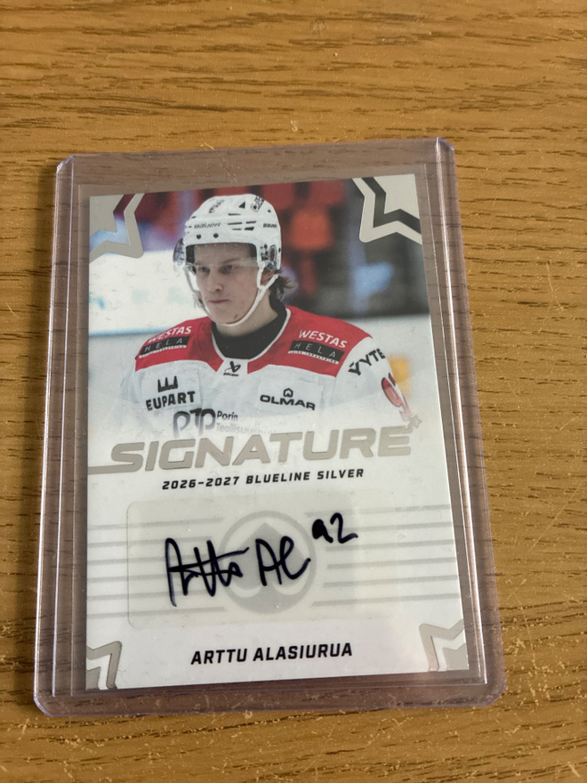 Arttu Alasiurua Ässät Kärpät blueline 26-27 silver signature