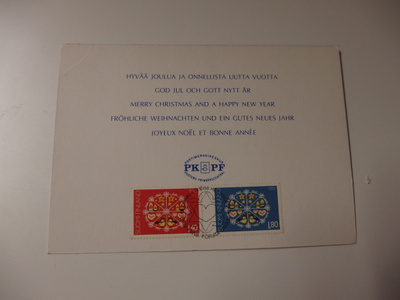 Ensipäivä leima , joulumerkit 1988