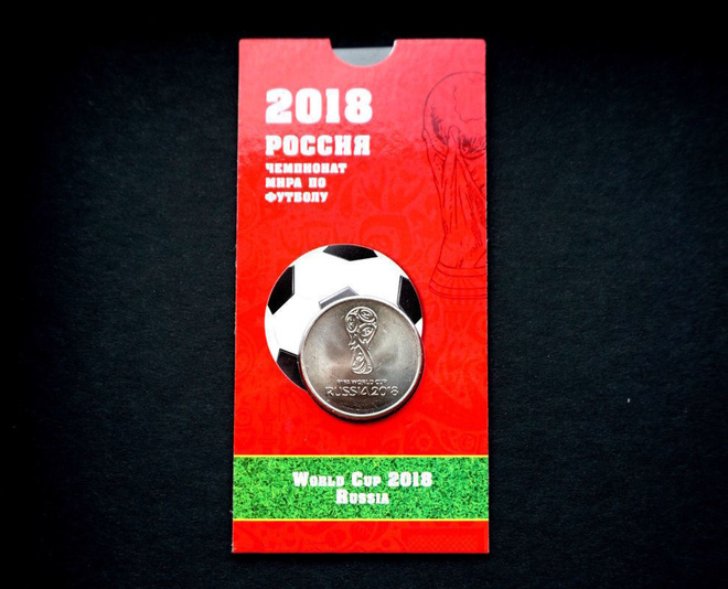 * Venäjä 2018, 25 ruplaa FIFA World Cup Russia, UNC *