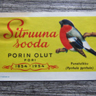 PORIN OLUT etiketti.....Sitruunasooda, Punatulkku. - pikkukuva 1