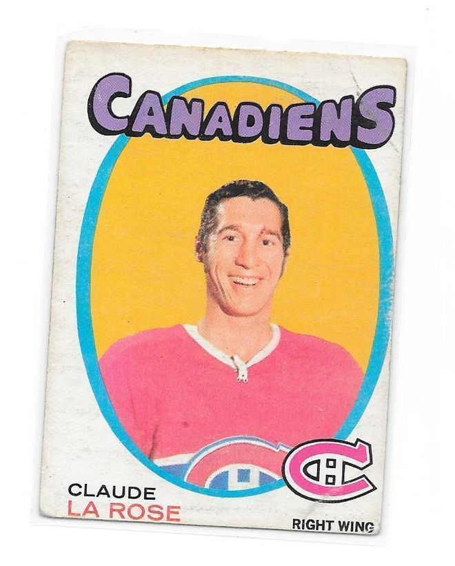1971-72 Claude LaRose Montreal Canadiens