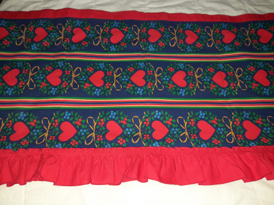 Värikäs retro joulu verhokappa 400x56cm