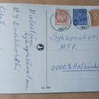 Koli, retkeilijä ihailee maisemaa, SMY N:o 1208, p. 1975 - pikkukuva 2