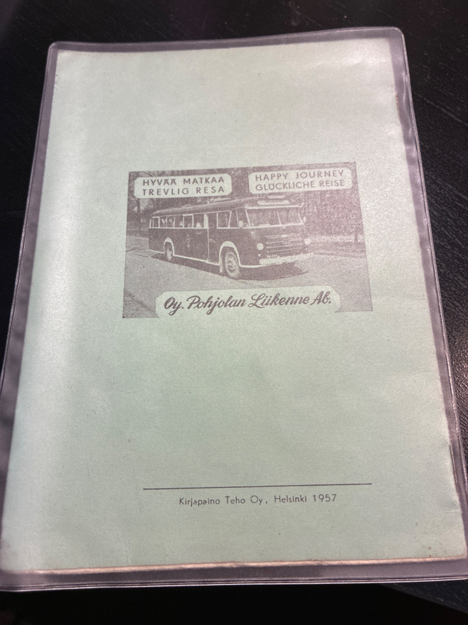Aikataulut oy pohjolan liikenne ab 1957