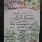 KULKEMATON RAPARPERIPIIRAKKA RUOKAOHJEKORTTI - pikkukuva 1