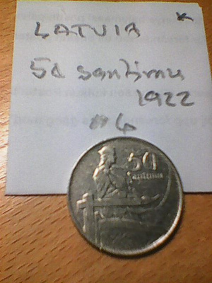 Latvia 50 santimu 1922, km#6