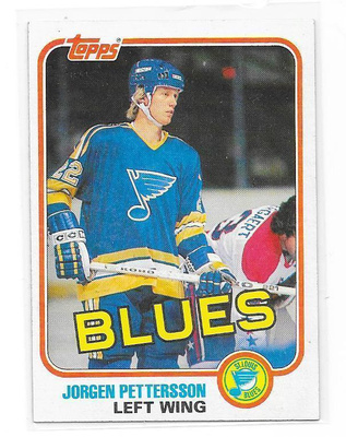 1981-82 Topps #121 Jörgen Pettersson St Louis Blues