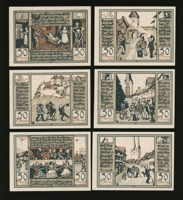 Saksa Notgeld 6 x 50 Pfg, Quedlinburd 1922