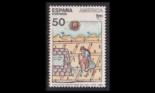 Espanja 2915 ** Amerikan alkuperäiskansojen taide (1989)