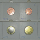 1999 BELGIA 1c - 2euro kaikki 8 kolikkoa UNC laatu - pikkukuva 1