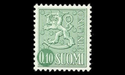 556IIy ** Leijonamalli 0,10 mk tyyppi II, y-paperi (1963)