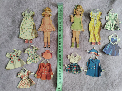 Paperinuket Carol 2 kpl 1940-50-luku