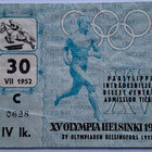 Helsinki Olympia 1952 pääsylippu. - pikkukuva 1