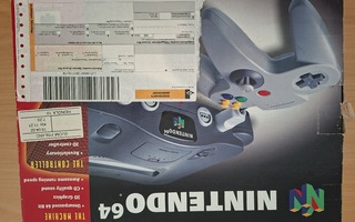 Nintendo 64 -konsoli alkuperäisessä pakkauksessa