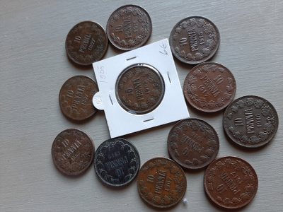 10 Penniä 1865-1917