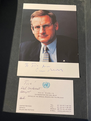 Carl Bildt nimikirjoitus kortissa