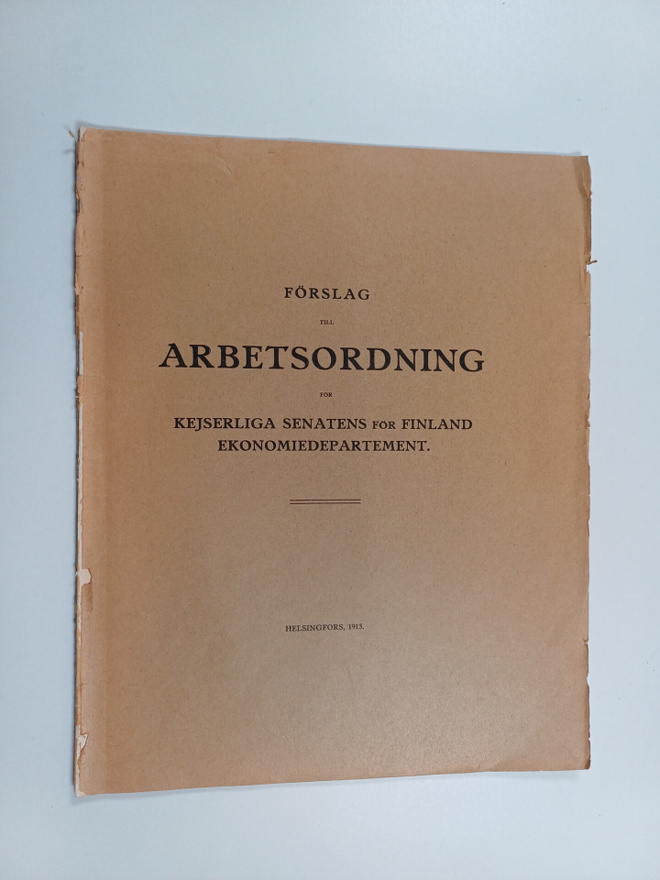 Förslag till arbetsordning för kejs. senatens ekonomiedep...