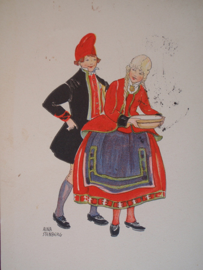 Aina Stenberg pariskunta kansallispuvuissa -26