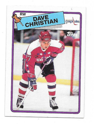 1988-89 Topps #14 Dave Christian Washington Capitals