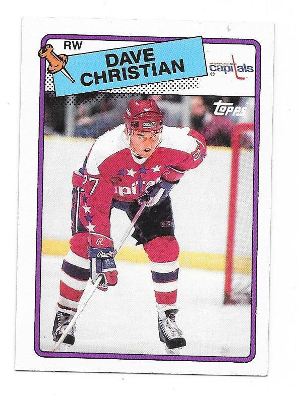 1988-89 Topps #14 Dave Christian Washington Capitals