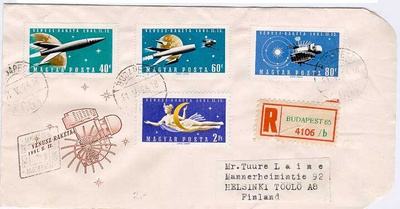 avaruus - Unkari Mi 1758-61 FDC
